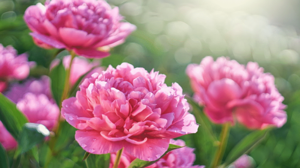 Close-up collage of high-profit cut flowers including dahlias, peonies, ranunculus, and lisianthus”