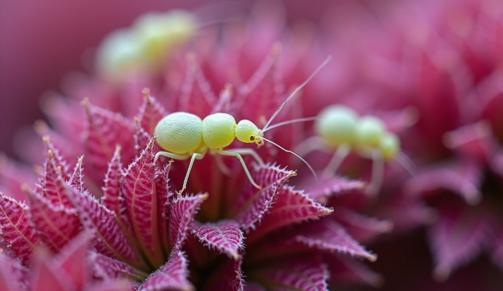 “Aphids on Globe Amaranth leaves, common pest problem”
