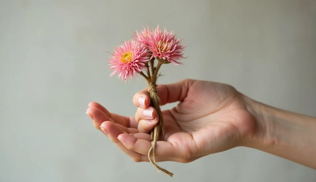 “Dried Globe Amaranth flowers used for everlasting floral arrangements”