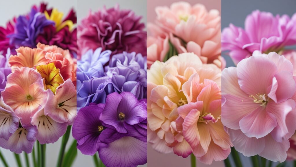  Four popular cosmos varieties — Sensation Mix, Double Click, Cupcake Blush, and Rubenza — in vibrant summer colors.