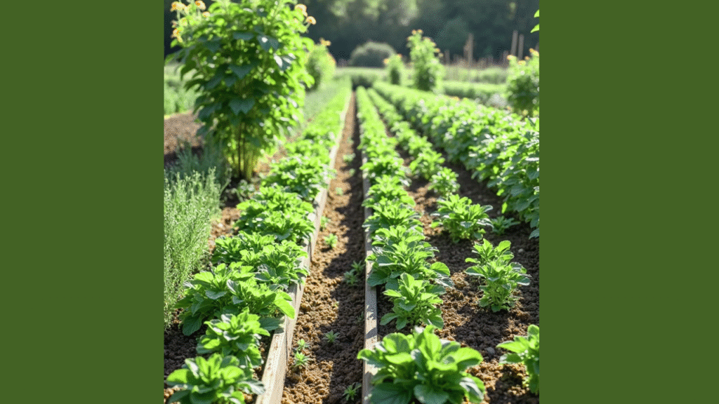 “Comparison of raised bed and in-ground row layouts in a cut flower field”
