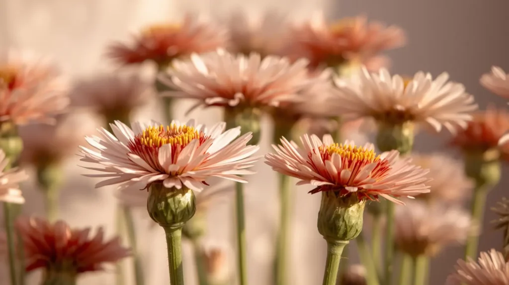 “Colorful strawflowers with papery petals thriving in hot summer weather