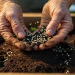 “Planting China aster seeds in garden soil step by step”